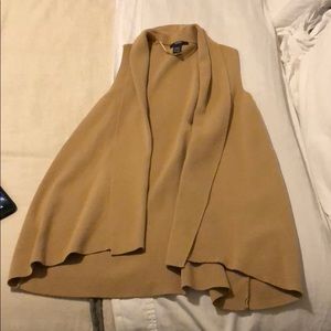 Camel Colored Sleeveless Sweater Vest